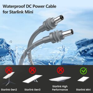 starlink mini dc power cable male to male 18awg