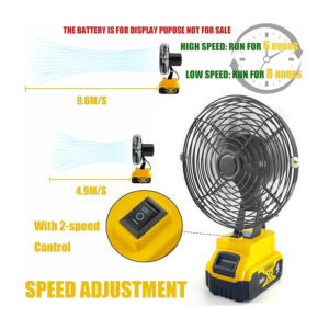 portable battery powered fan compatible with dewalt 20v max battery