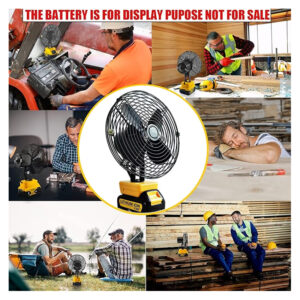 portable battery powered fan compatible with dewalt 20v max battery