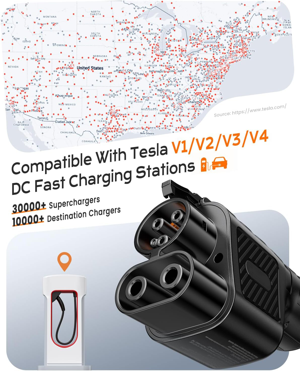 NACS to CCS1 Car Adapter for Tesla Charger - Image 7