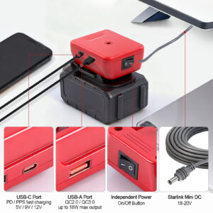 starlink mini milwaukee battery adapter