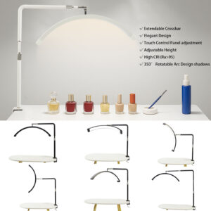 25 inch half moon nail table lamp