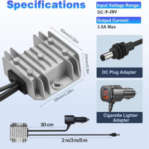 3 in 1 starlink mini car charger dc power cable+cigarette lighter adapter