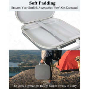 gray travel case for starlink mini