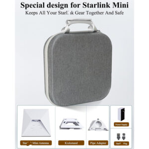 gray travel case for starlink mini