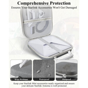 gray travel case for starlink mini