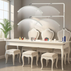 25 inch half moon nail table lamp