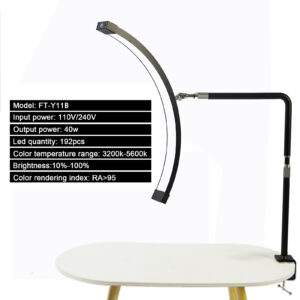 25 inch half moon nail table lamp