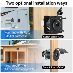 starlink gen3 aluminum waterproof rj45 pass through socket