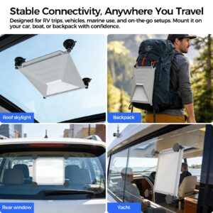 starlink mini protective silicone case with strong suction cups