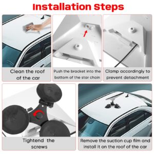 roof triangular suction cup mount with starlink mini base adapter