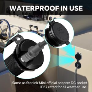 for starlink mini dc 12v to 30v step up power converter recessed mount